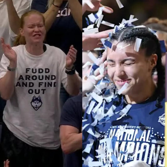 Azzi Fudd’s mom wore hilarious shirt ’’Fudd Around And Find Out Uconn Huskies T-Shirt’’ to championship game
