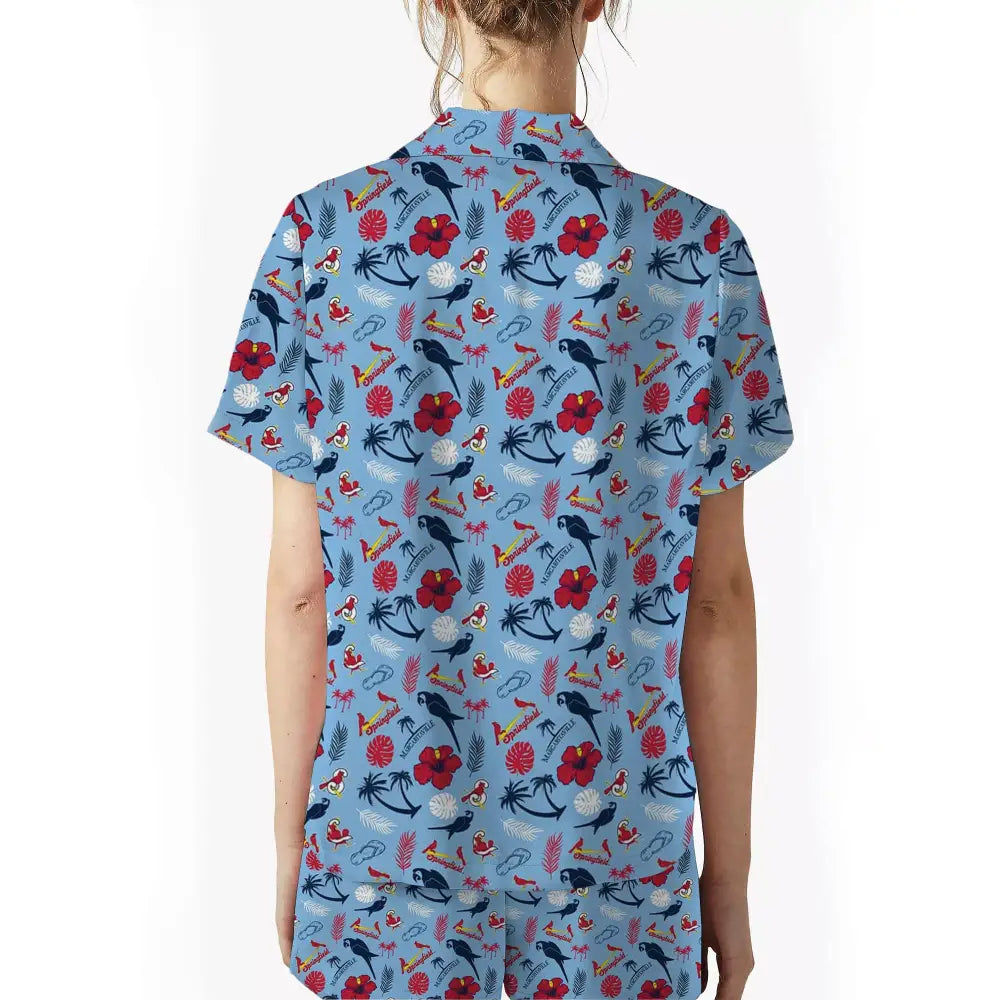 2025 Springfield Cardinals Margaritaville Tropical Hawaiian Pajamas Set3