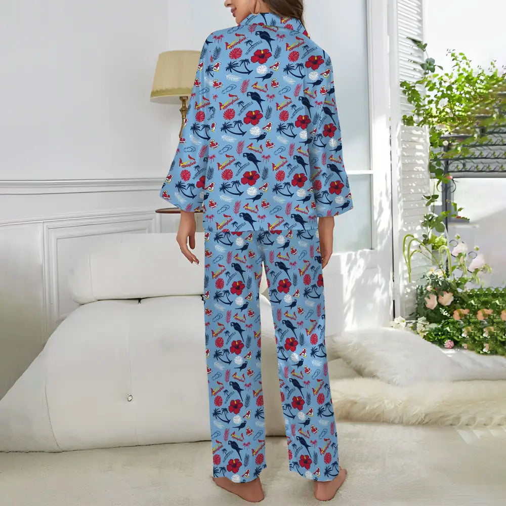 2025 Springfield Cardinals Margaritaville Tropical Hawaiian Pajamas Set1