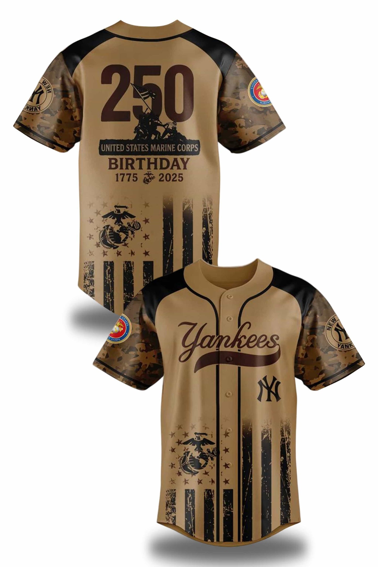 All Team Baseball x US Marine Corps 250th Birthday 2025 Jersey