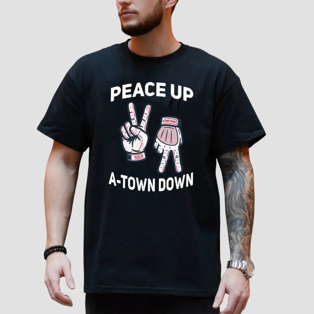Atlanta Baseball Major League 2025 Peace Up A Town T-Shirt