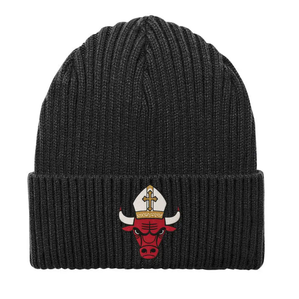 Chicago Pope Bulls Beanie Hat