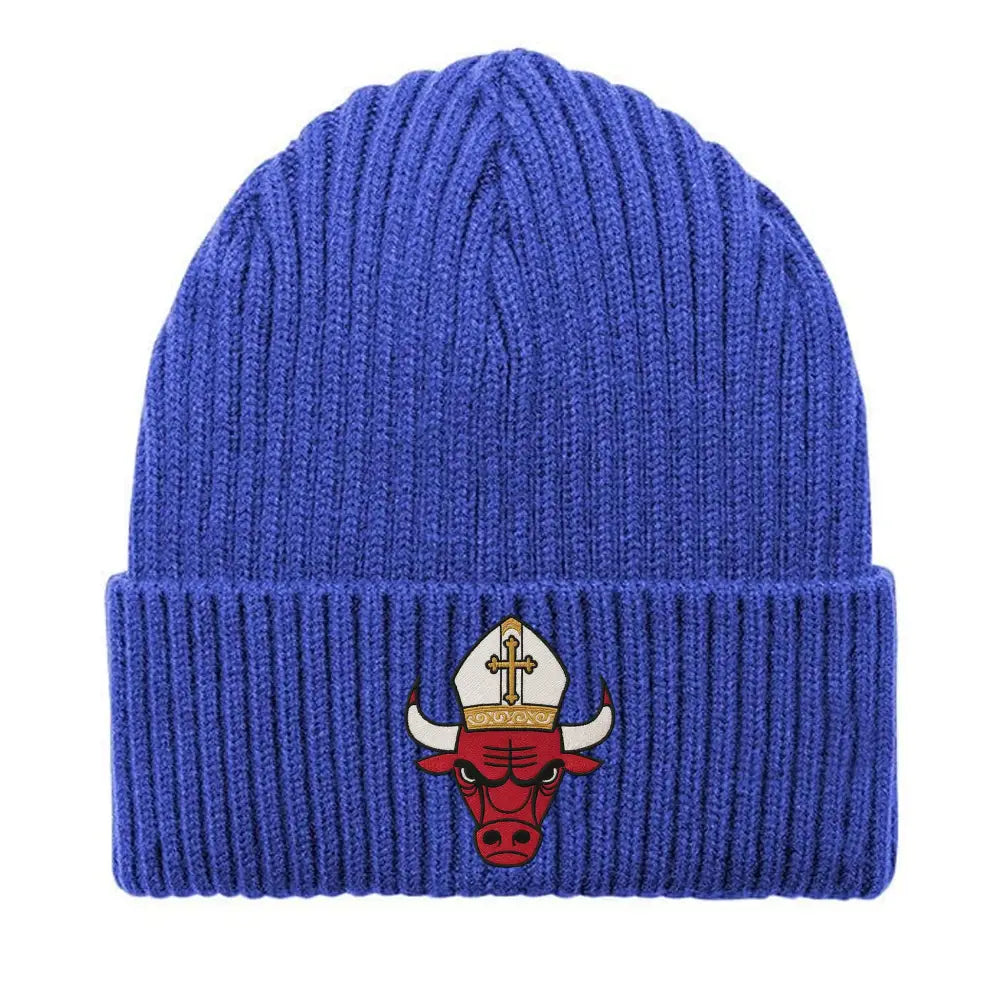 Chicago Pope Bulls Beanie Hat