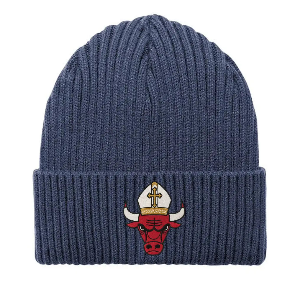 Chicago Pope Bulls Beanie Hat