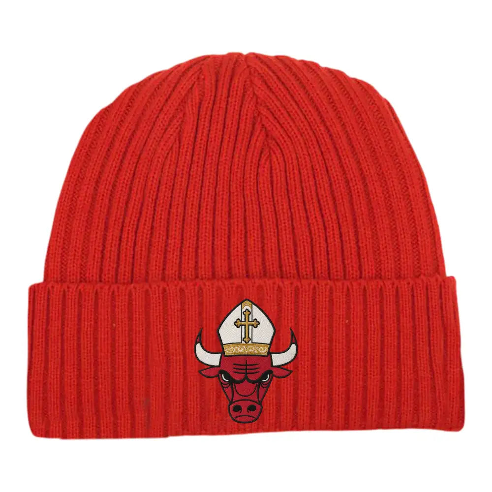 Chicago Pope Bulls Beanie Hat