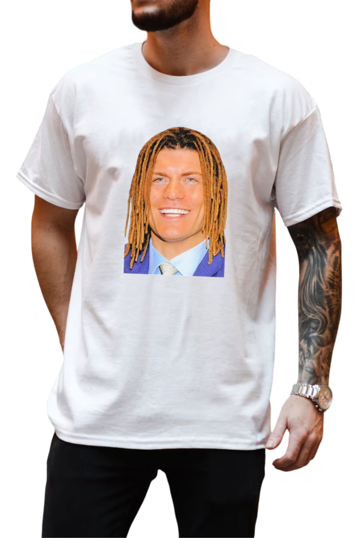 Cody Raheem Rhodes Before He Cut His Dreads Shirt3