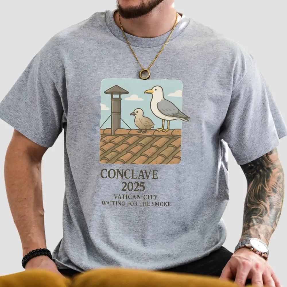 Conclave 2025 Vatican City Waiting For The Smoke T-Shirt3
