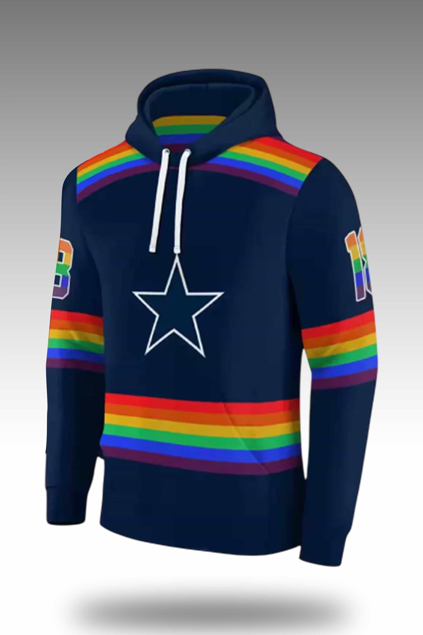 Dallas Cowboys Rainbow Hoodie1