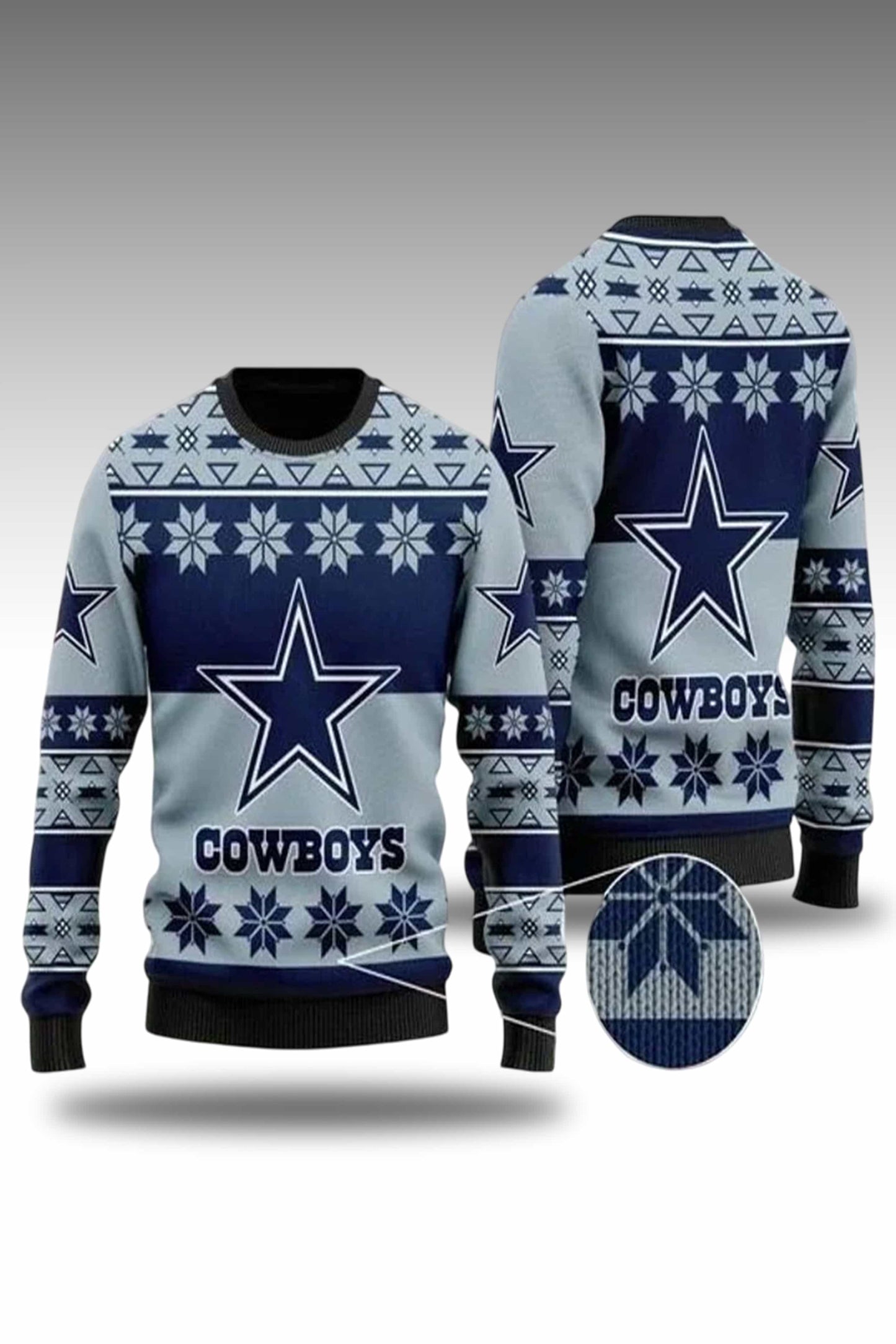 Dallas Cowboys Wool Ugly Christmas Sweater 2025