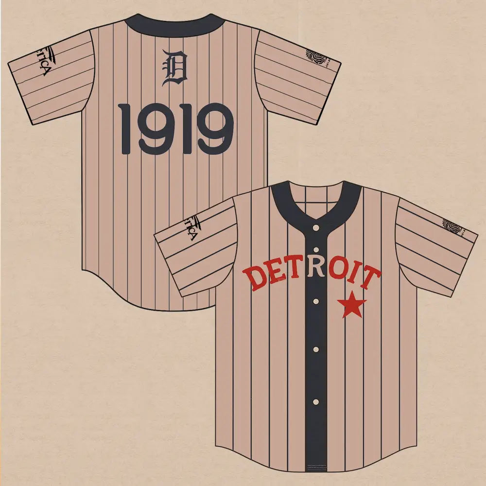 Detroit 1919 Randall Yarborough Giveaway Baseball Jersey
