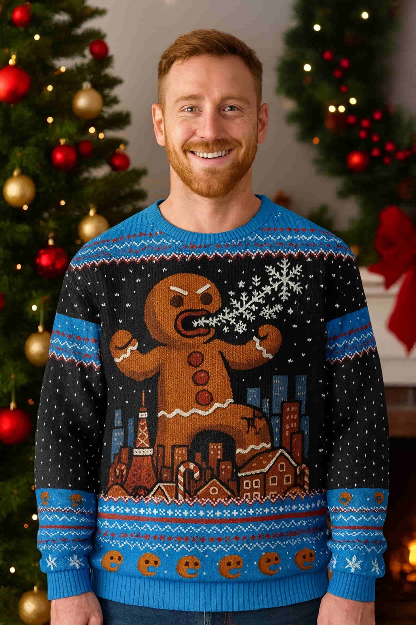 Gingerbread Monster Christmas Ugly Sweatshirt
