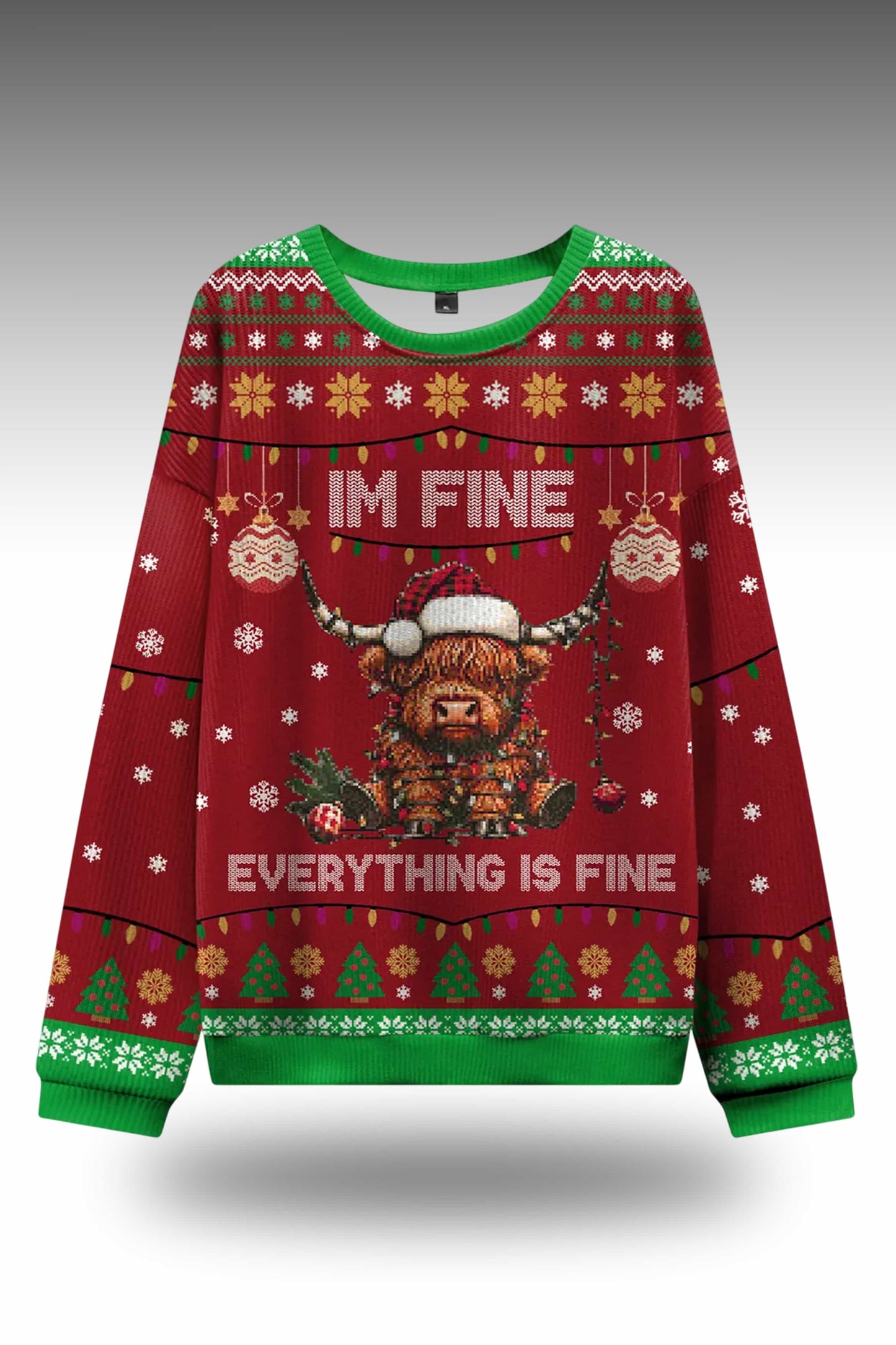 I'm Fine Everything Is Fine Ugly Christmas Sweatshirt 20252