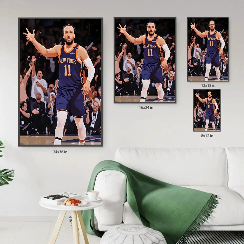 Jalen Brunson Knicks Take 2025 Playoffs Game 4 Special Celebration Style Poster