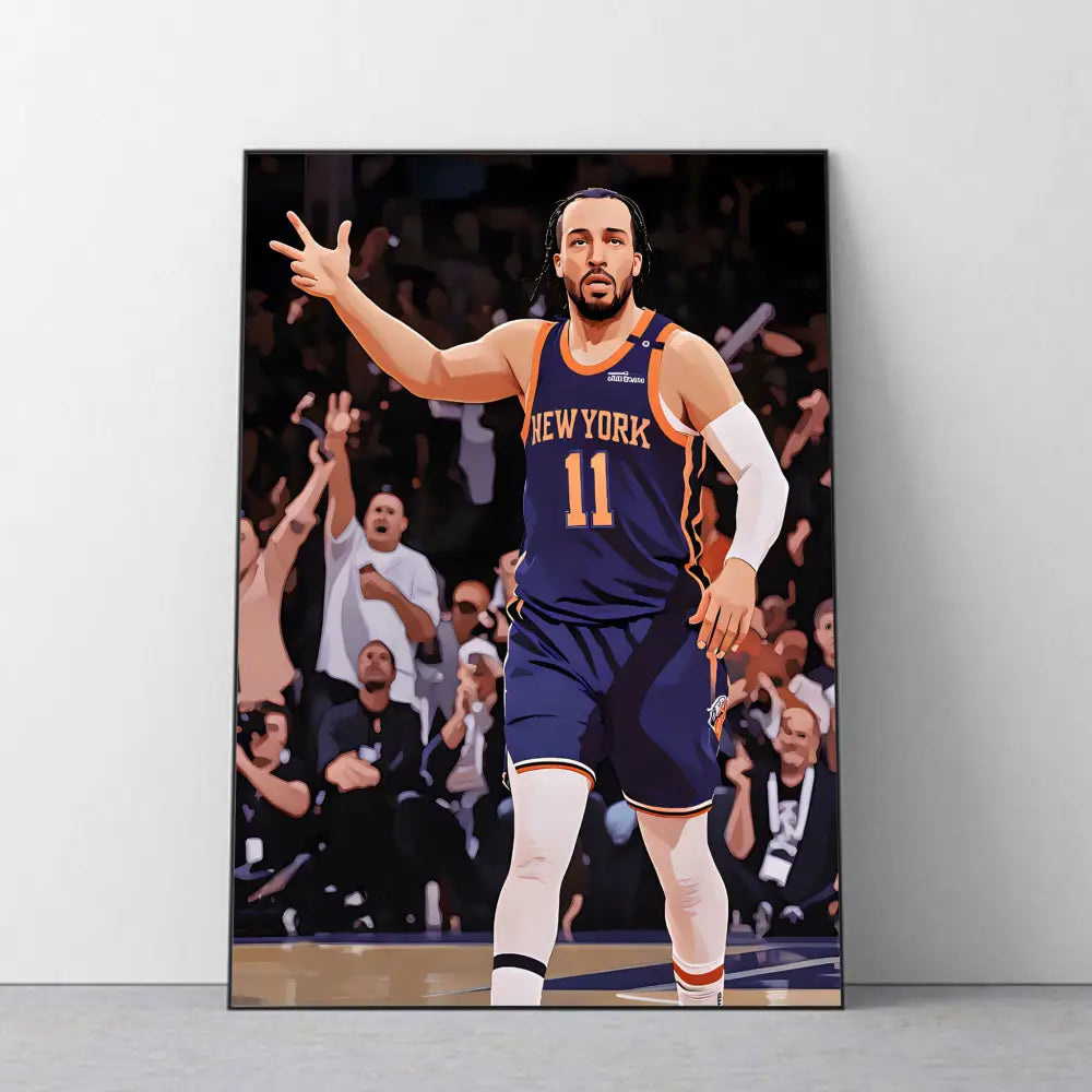 Jalen Brunson Knicks Take 2025 Playoffs Game 4 Special Celebration Style Poster