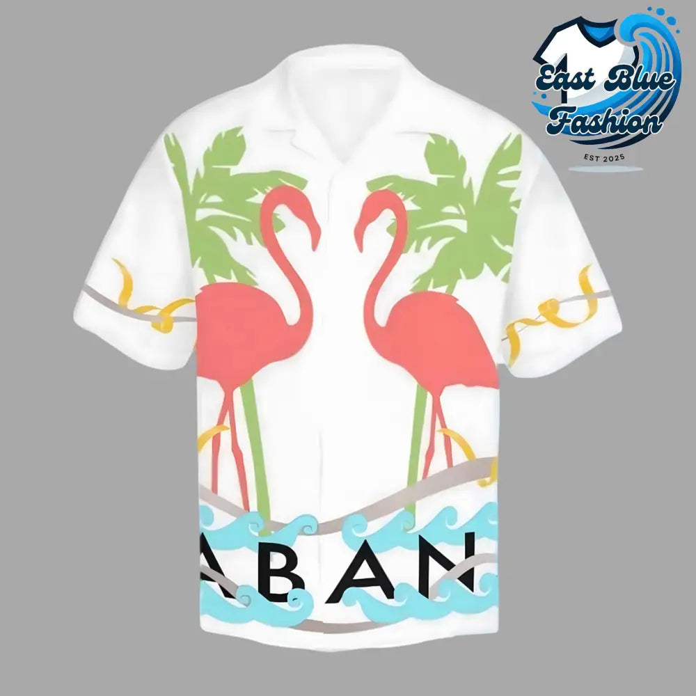 Jason Kelce Wearing A Flamingo Pink Aban Benny Hawaiian Shirt2