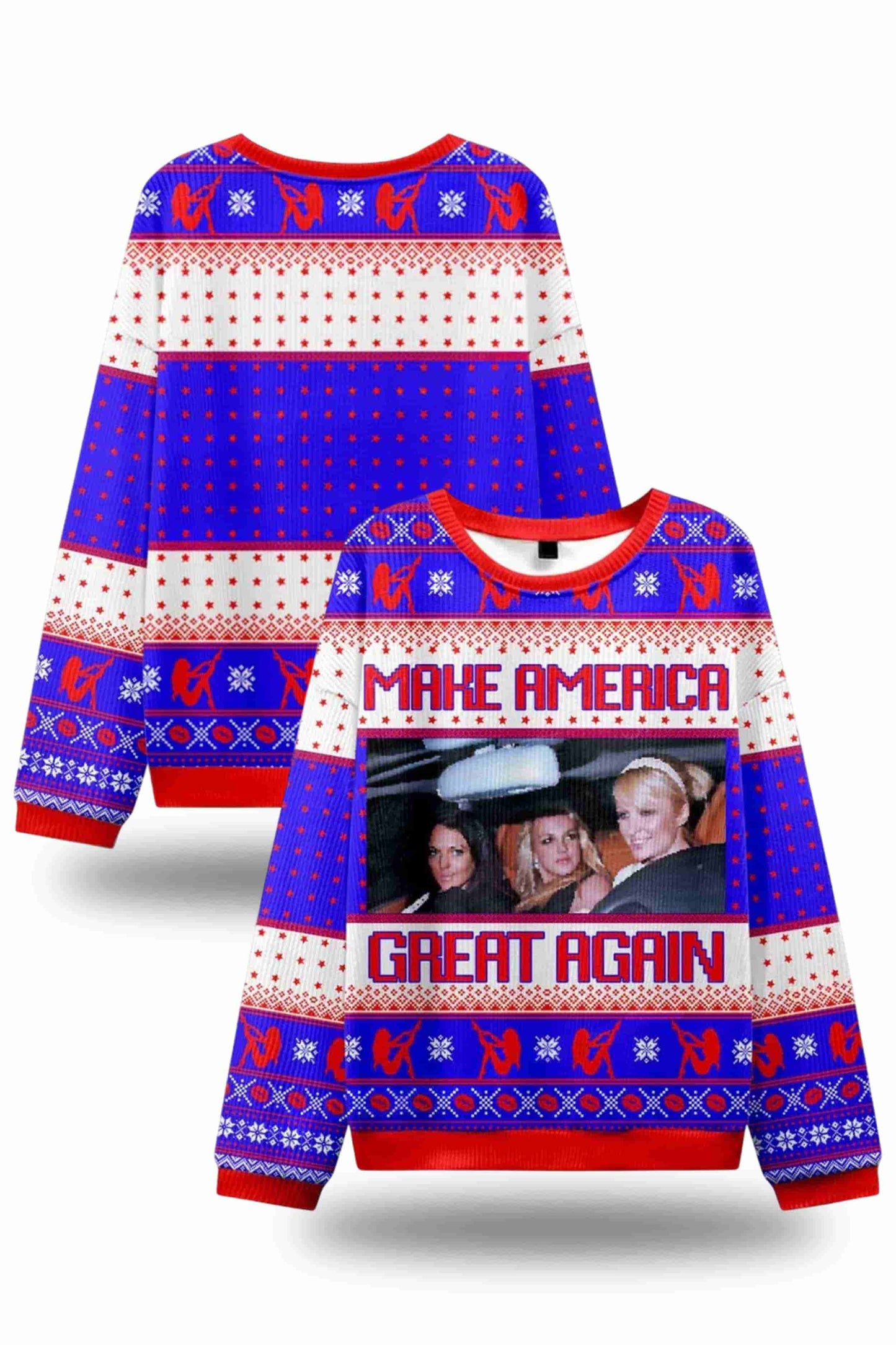 Make America Great Again Y2K Ugly Christmas Sweatshirt