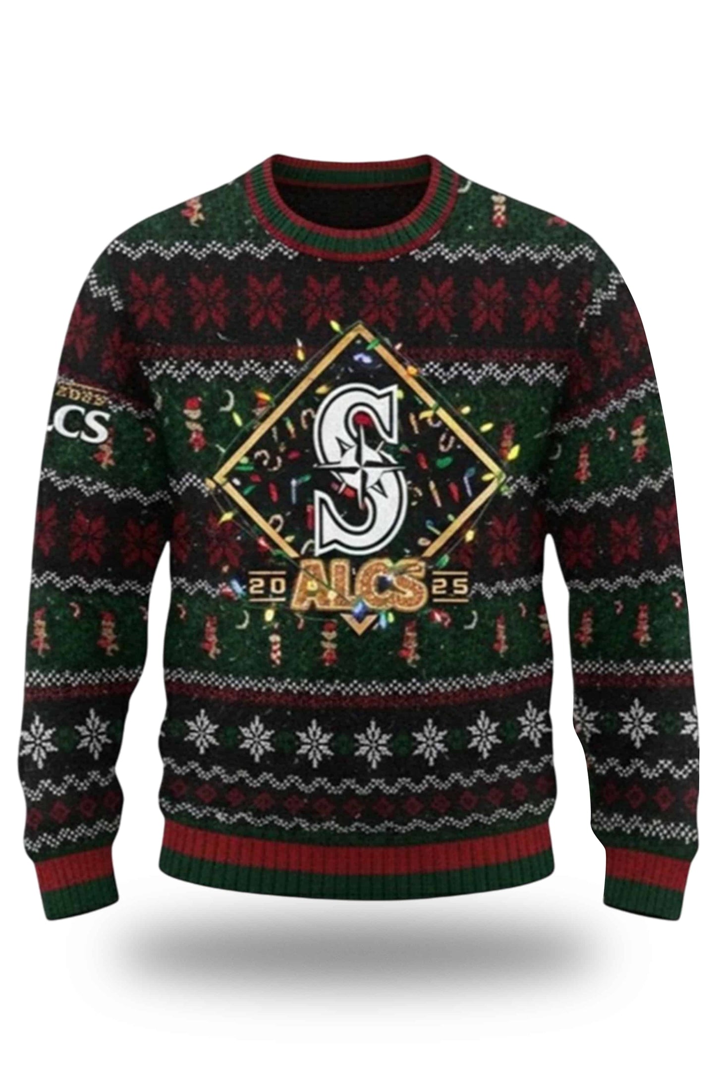 Mariners ALCS Bound 2025 Ugly Christmas Sweater1