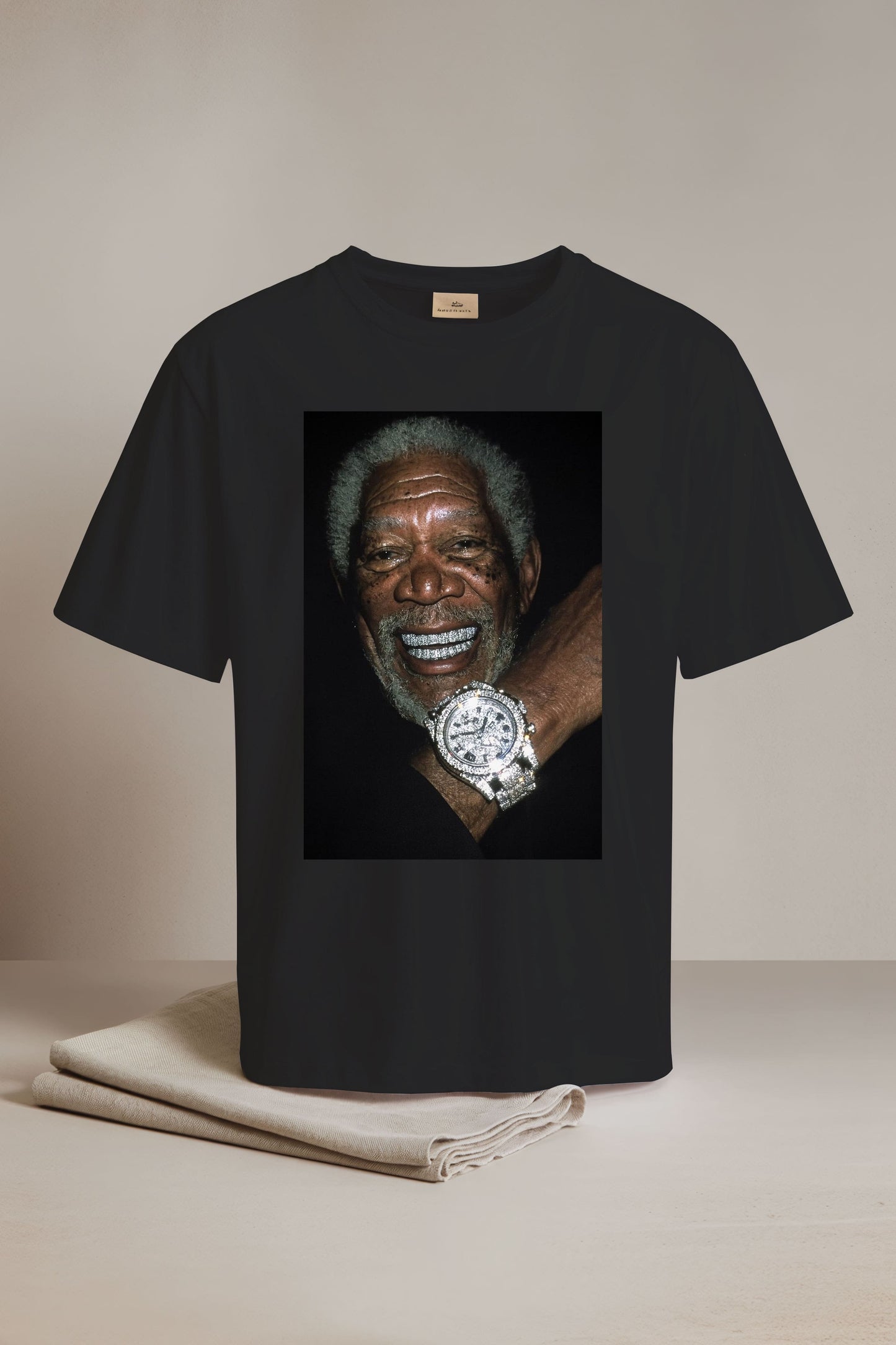 Morgan Freeman Rolex Diamond Grillz Shirt1