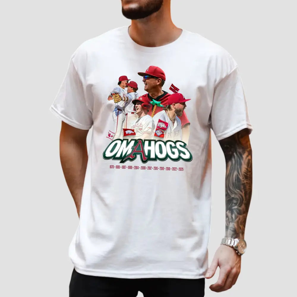 Omahogs Arkansas 2025 Razorbacks Baseball 1979-2025 Shirt1