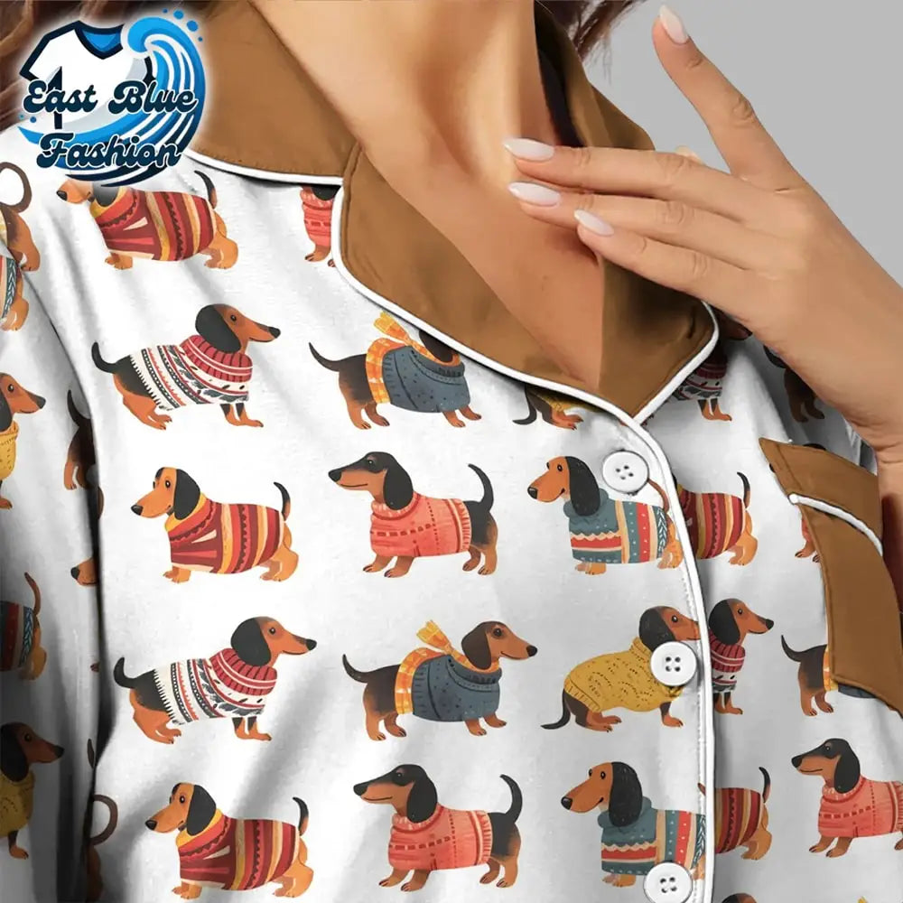 Pajabear Dachshund Cozy Pajamas Set2