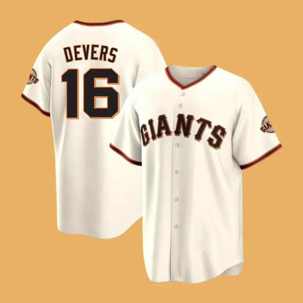 Rafael Devers 16 Giants Jersey 2025