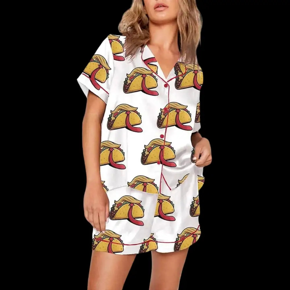 TACO Trump Always Chickens Out Pajama Set For Women2