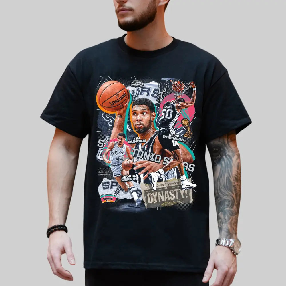 Tim Duncan Spurs 30 Teams 2025 Playoffs T-Shirt