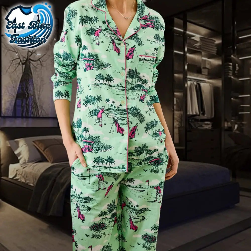 Women's Golf Toile Pajama Set1
