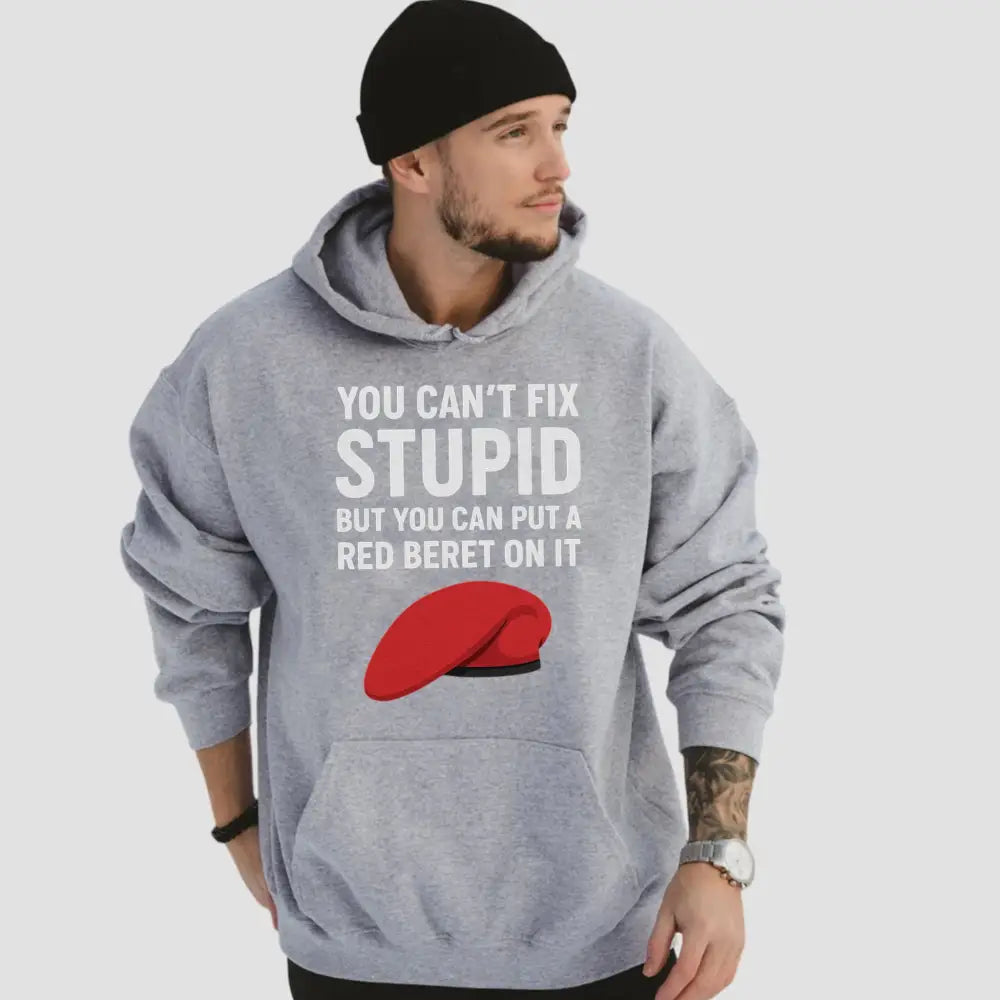 You Can't Fix Stupid But You Can Put A Red Beret On It Shirt2