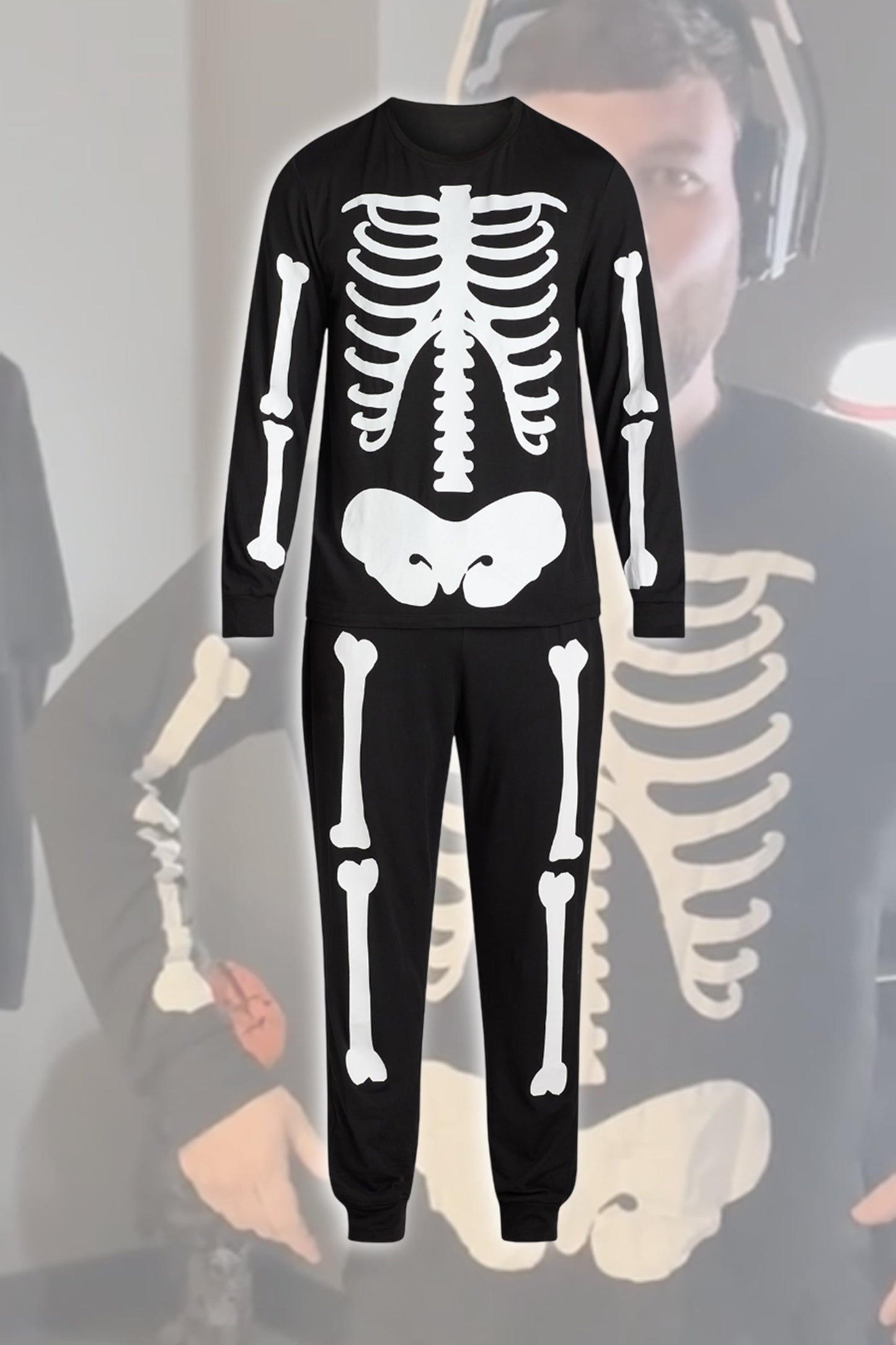 Zac Skeleton Halloween Pajamas1