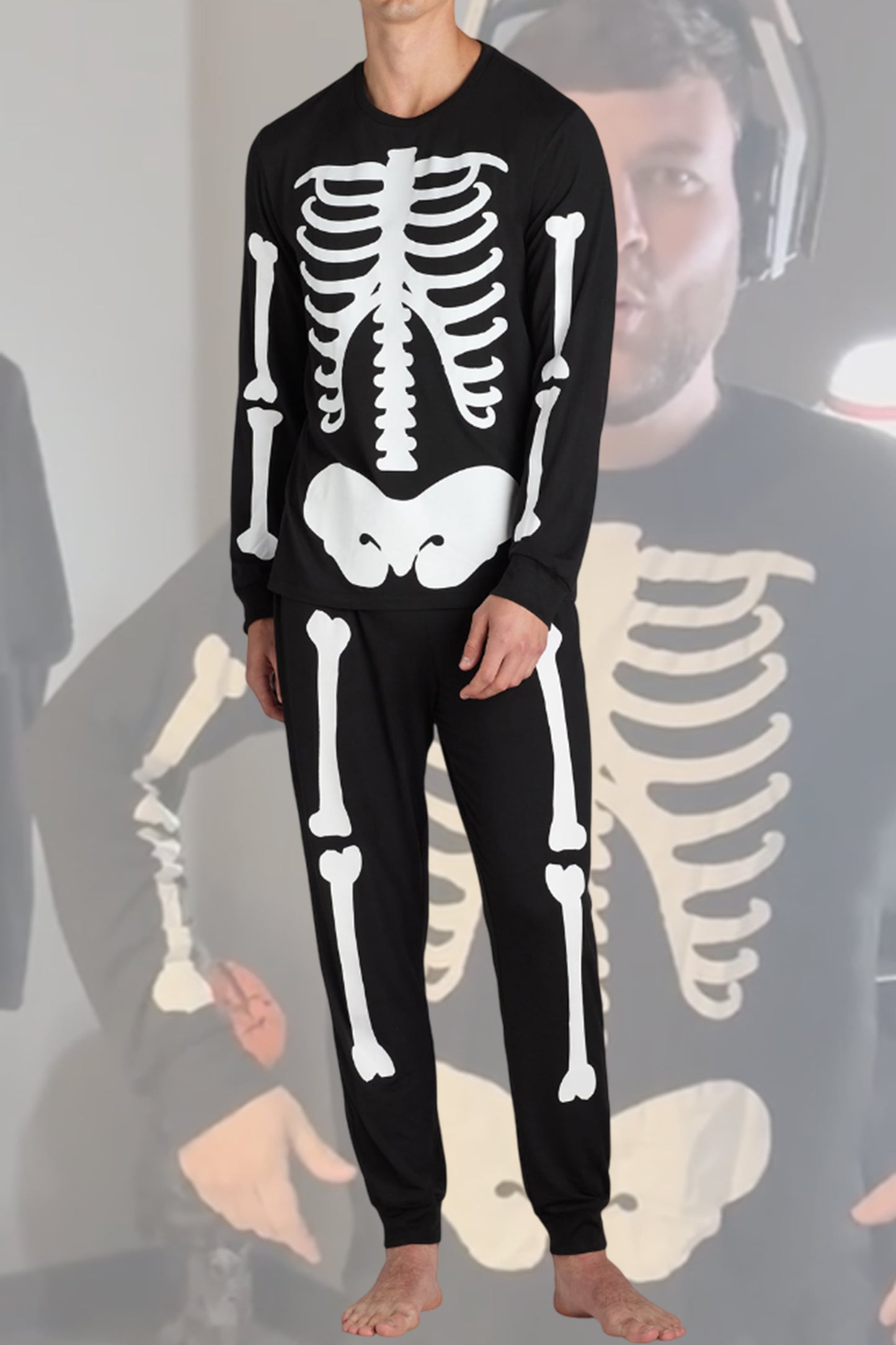 Zac Skeleton Halloween Pajamas
