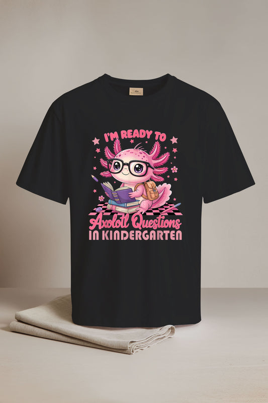 1st Day Of Kindergarten Axolotl Back To School Girls shirt