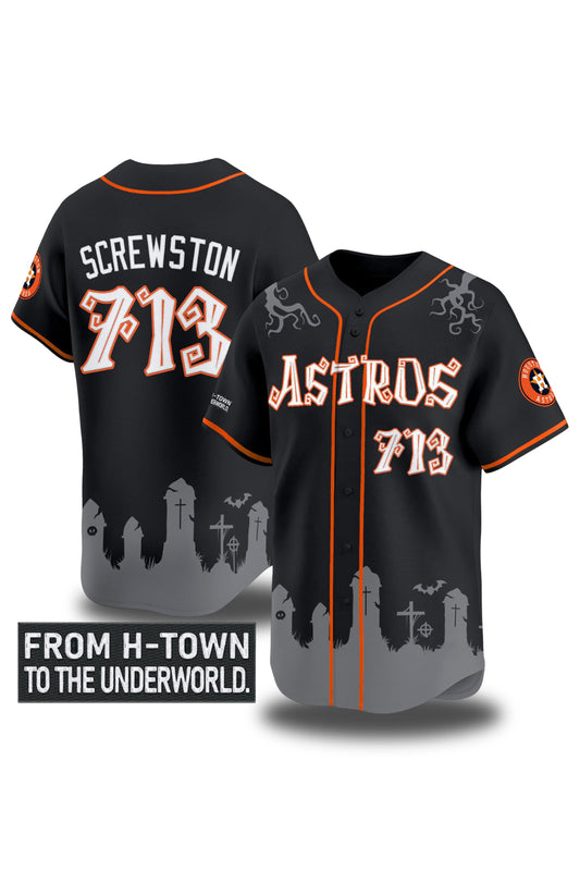 2025 Astros From H-Town To The Underworld Halloween Jersey