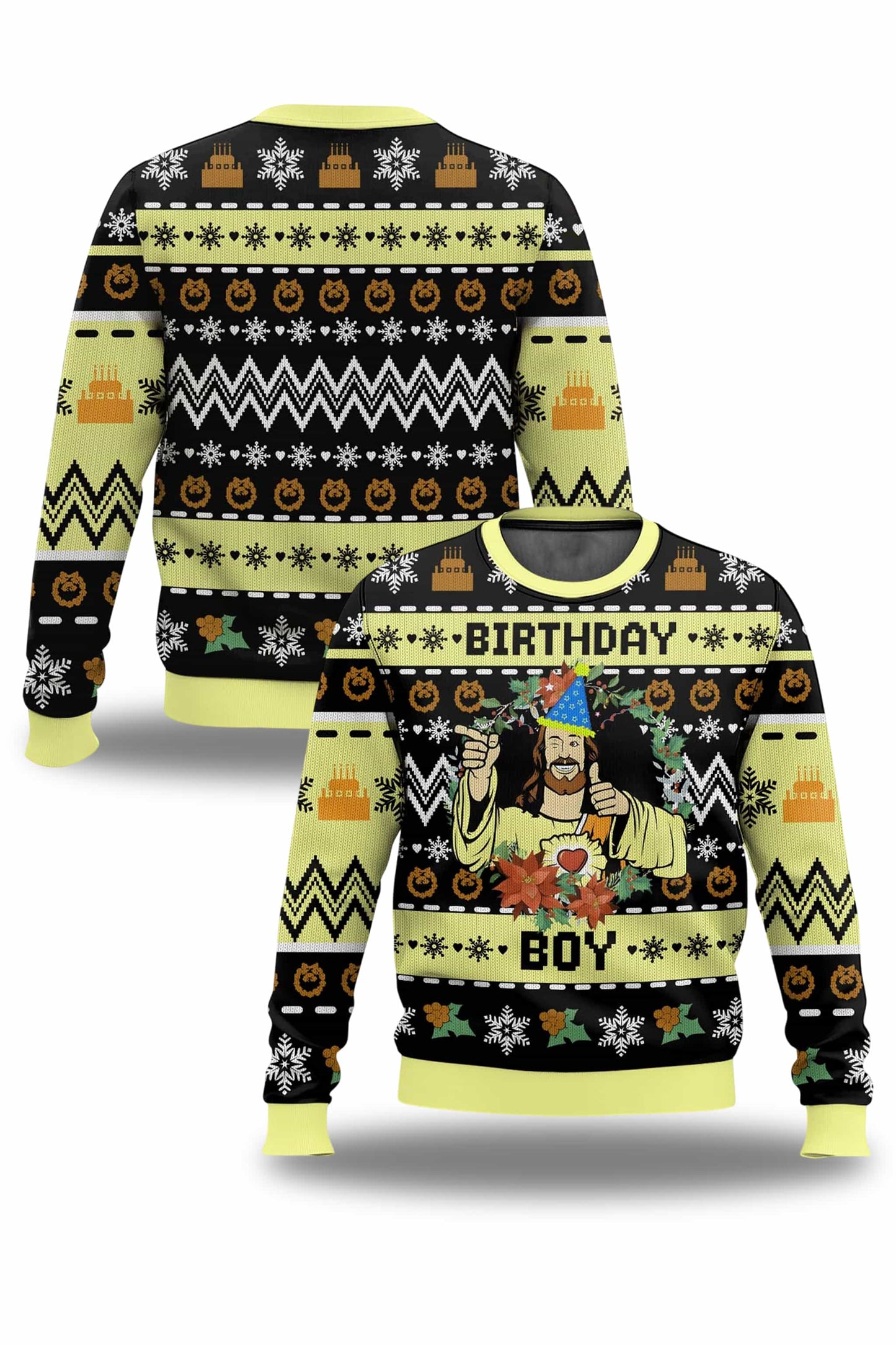 Jesus Birthday Boy Ugly Christmas Sweater 2025