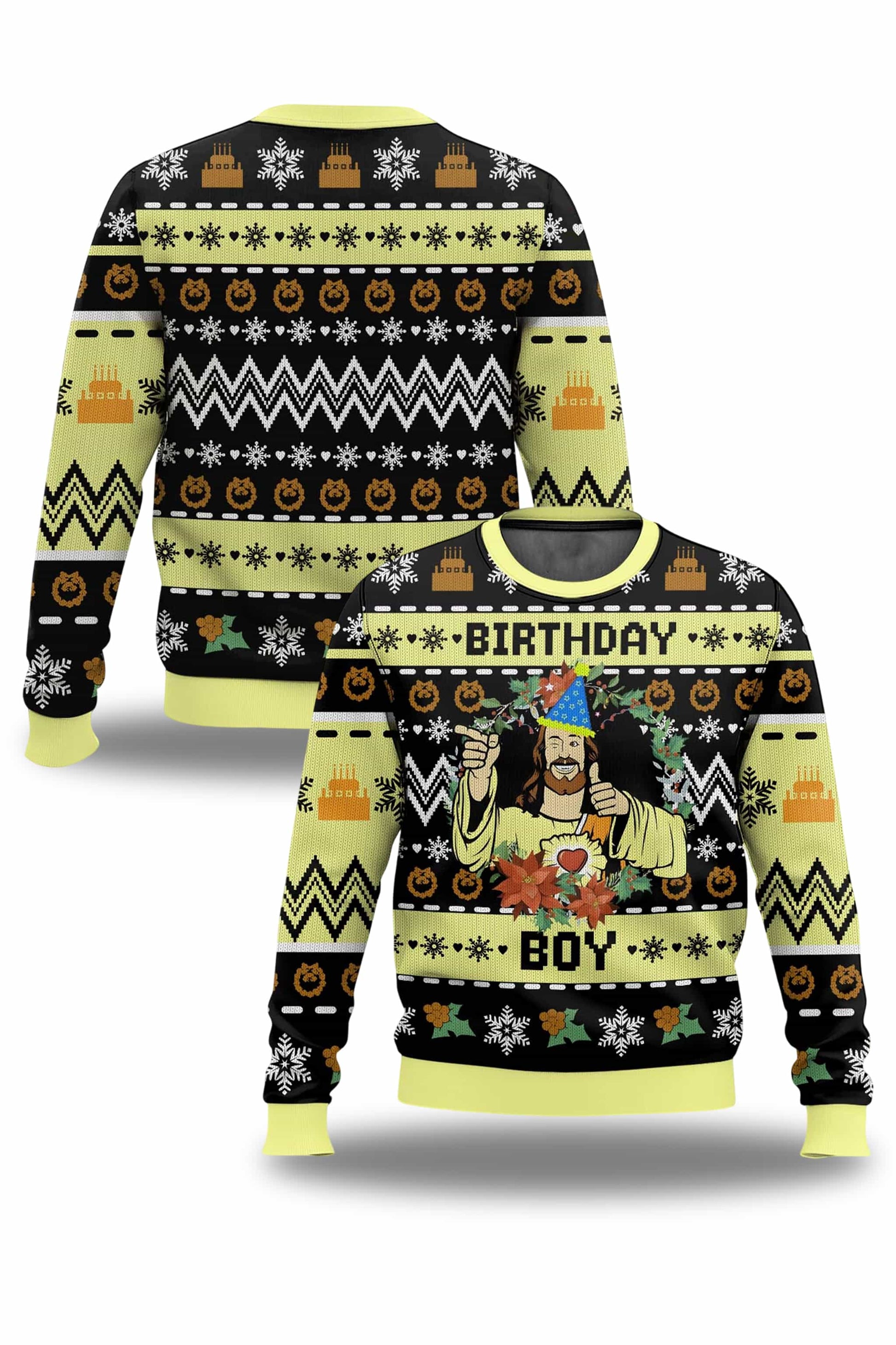 Jesus Birthday Boy Ugly Christmas Sweater 2025