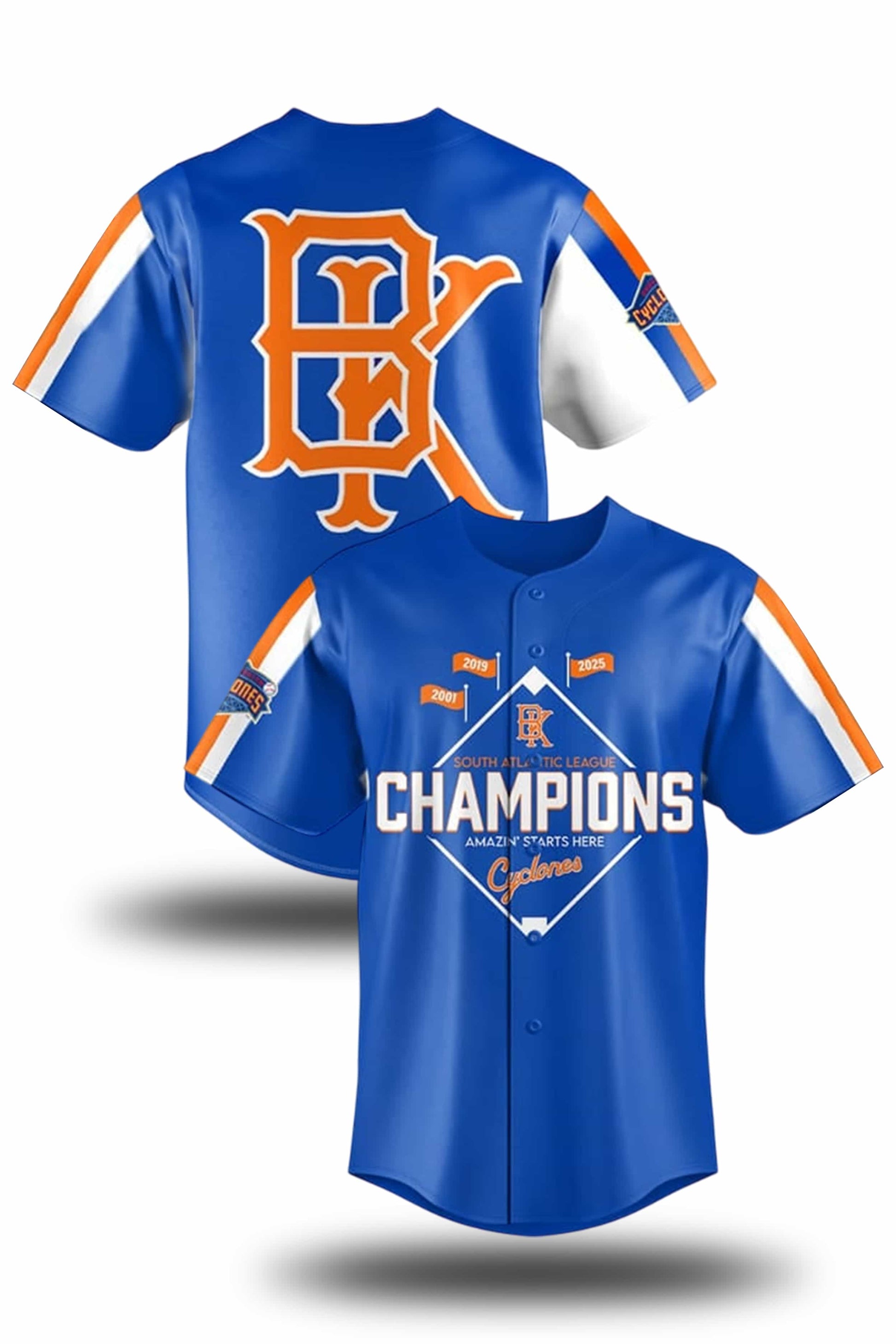 Brooklyn Cyclones 2025 South Atlantic League Champions Jersey