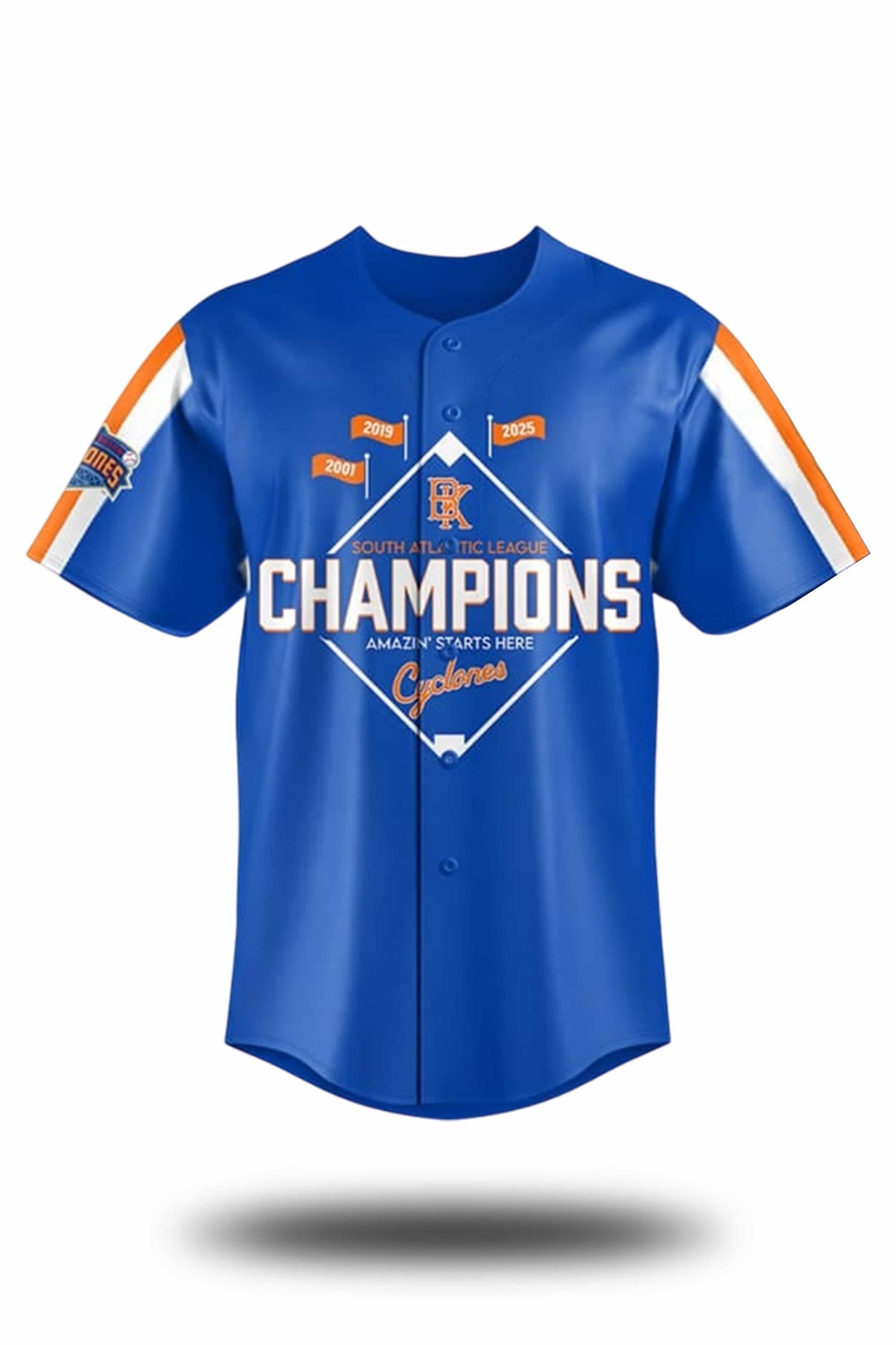 Brooklyn Cyclones 2025 South Atlantic League Champions Jersey2