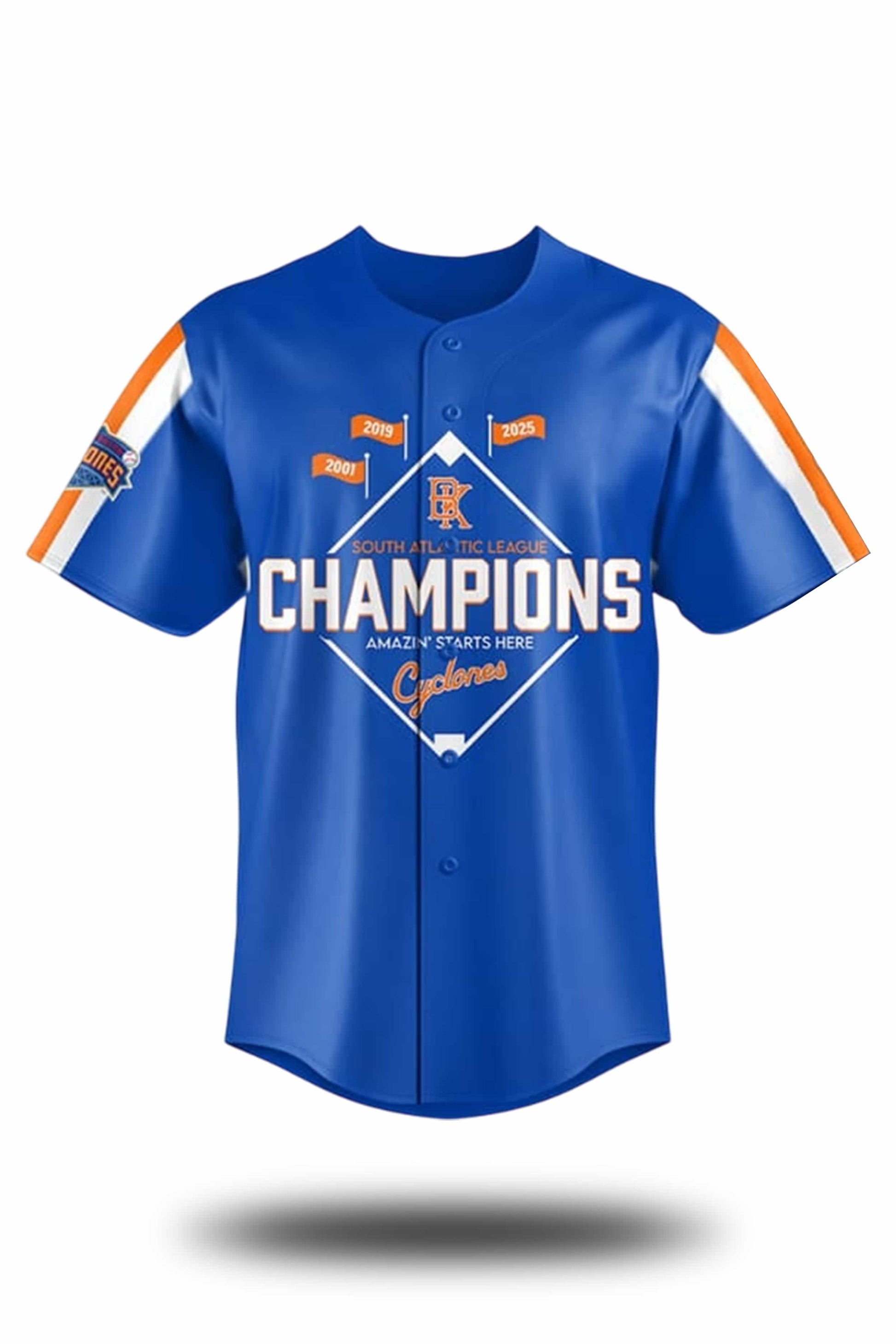 Brooklyn Cyclones 2025 South Atlantic League Champions Jersey2