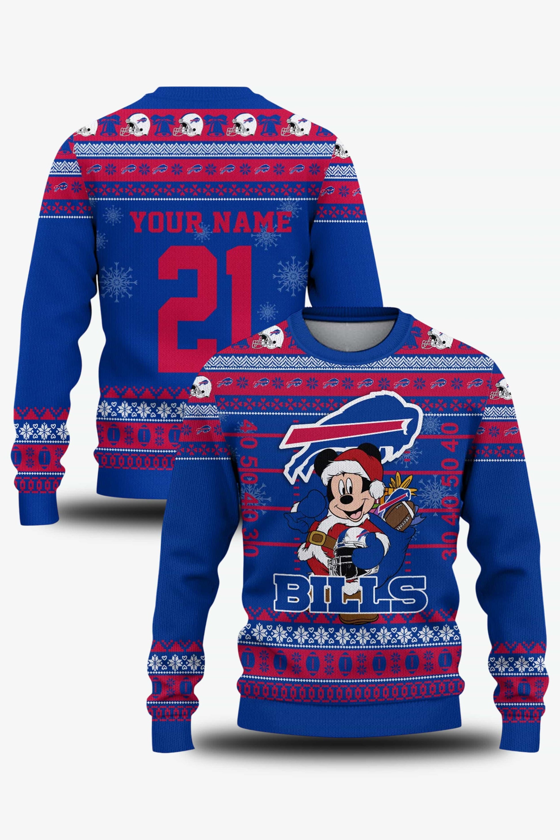 Buffalo Bills Mickey’s Christmas Cheers Ugly Christmas Sweater