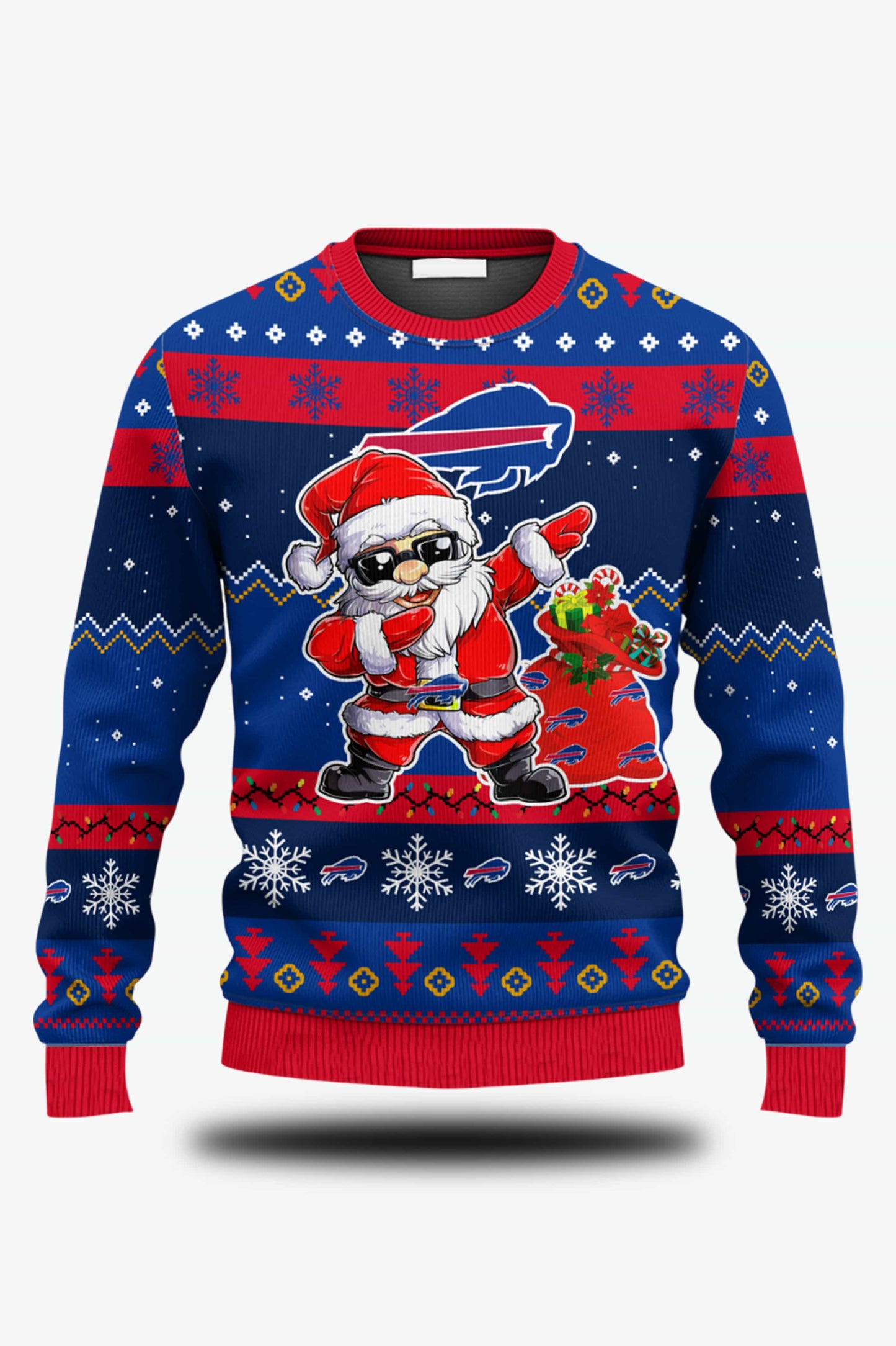Buffalo Bills Santa’s Touchdown Celebration Ugly Christmas Sweater1