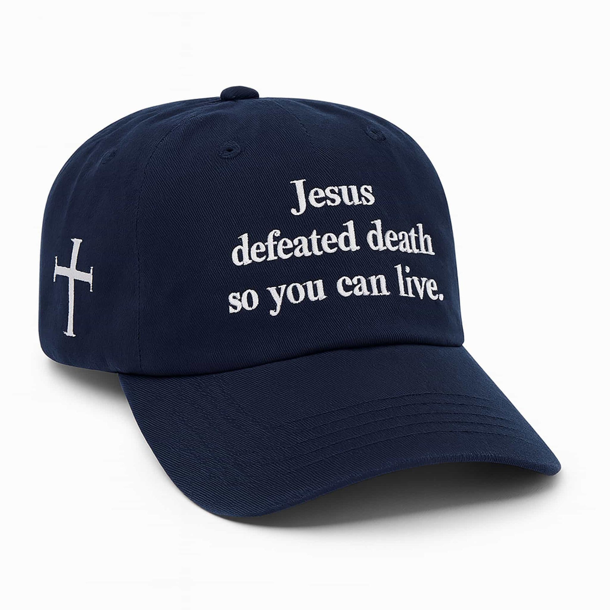 Charlie Kirk Jesus Defeated Death so You Can Live Hat1