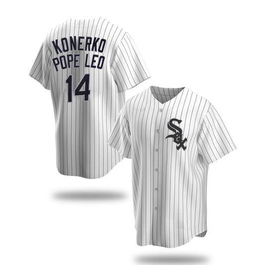 Chicago Sox Paul Konerko And Pope Leo XIV Jersey