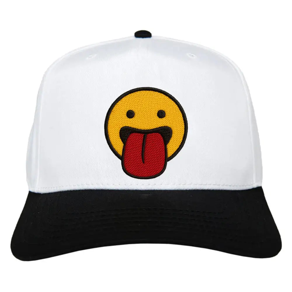 Chris Paul inspired hat featuring a yellow emoji face with a tongue sticking out, perfect for fans and collectors.