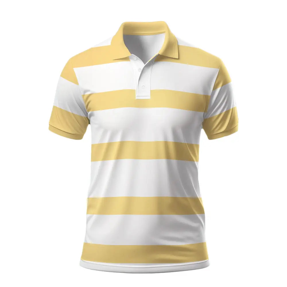 David Duval 1995 Stripe Polo Neck T-Shirt