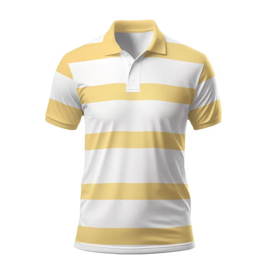 David Duval 1995 Stripe Polo Neck T-Shirt