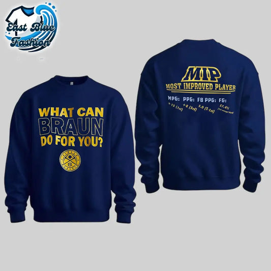 Denver Nuggets What Can Braun Do For You T-Shirt - S / Navy / T-Shirt