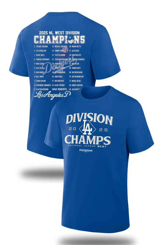 Dodgers 2025 NL West Division Champions T-Shirt