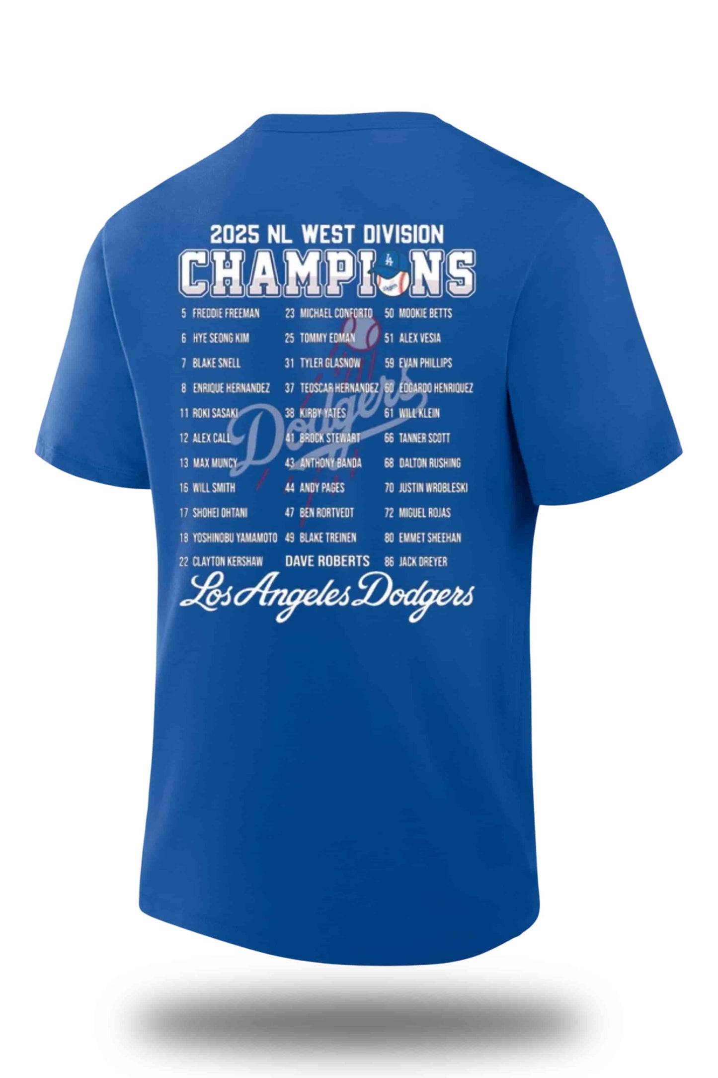 Dodgers 2025 NL West Division Champions T-Shirt2