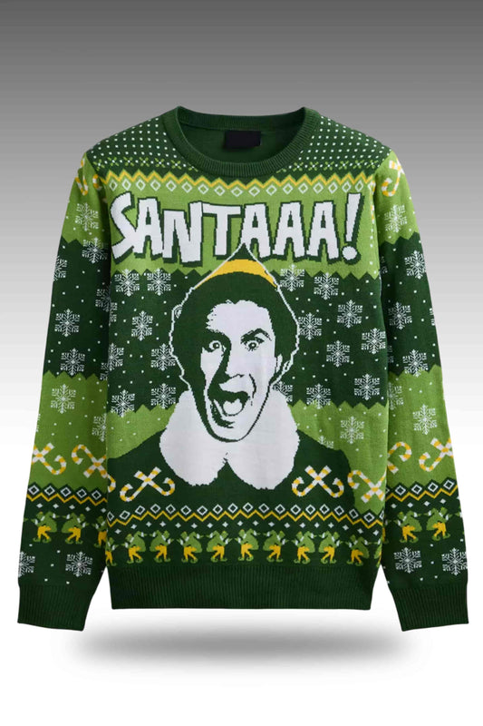 Elf Fairisle Green Ugly Christmas Sweater 2025