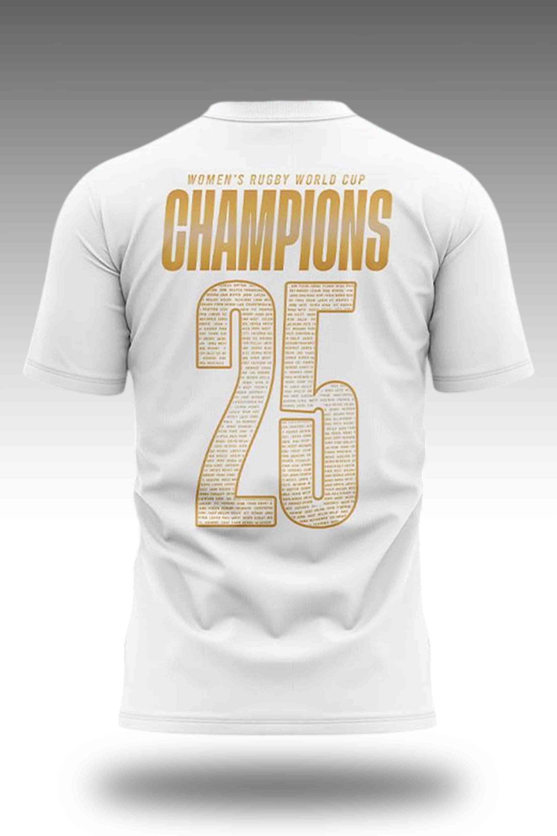 England 2025 Rugby World Cup Champions Shirt2